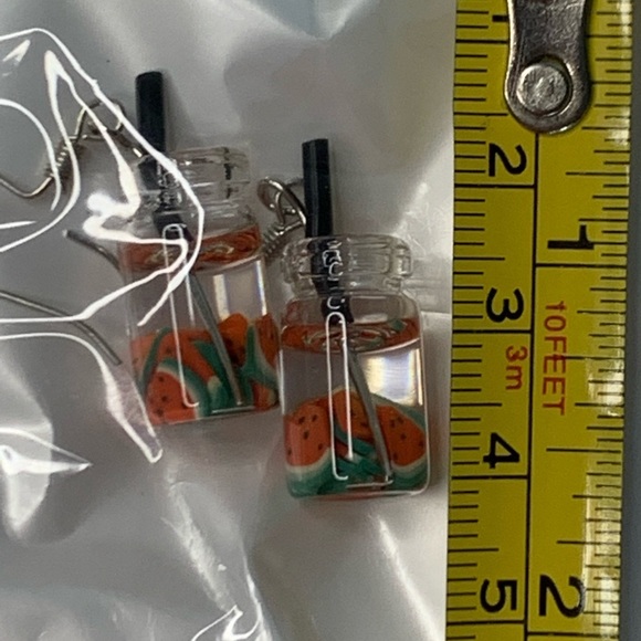 Watermelon Bottle Drop Earrings - Picture 3 of 3